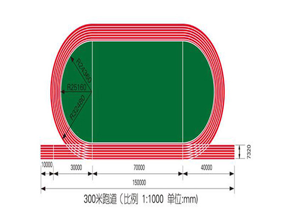 300米跑道标准尺寸