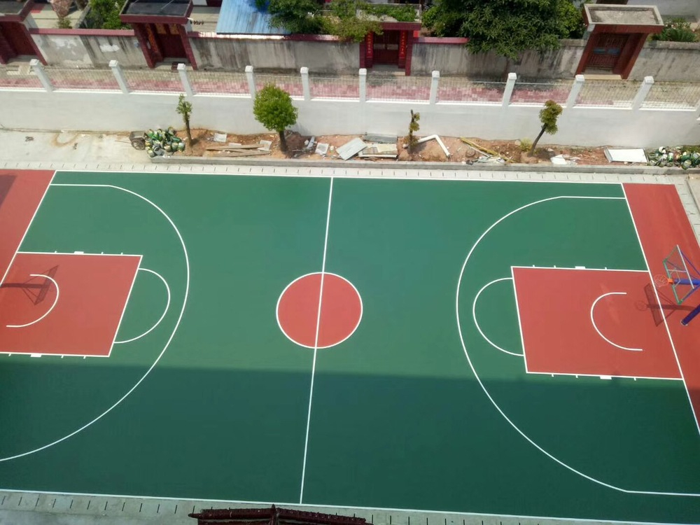 湖北麻城民政局硅pu篮球场