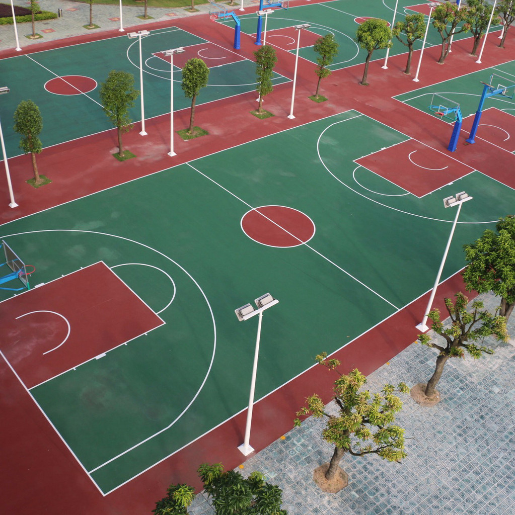 中建三局江夏中央大公园600平硅pu球场